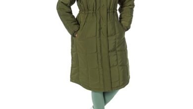 Mantel Puffer Olive Transisi Halle Berry Tempat Tempat $ 34